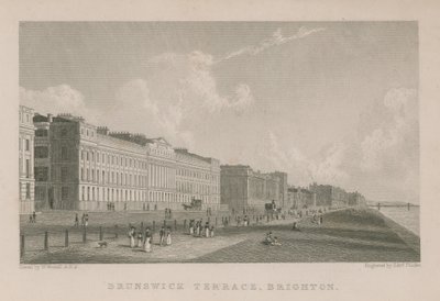 Gesamtansicht der Brunswick Terrace in Brighton von William Westall